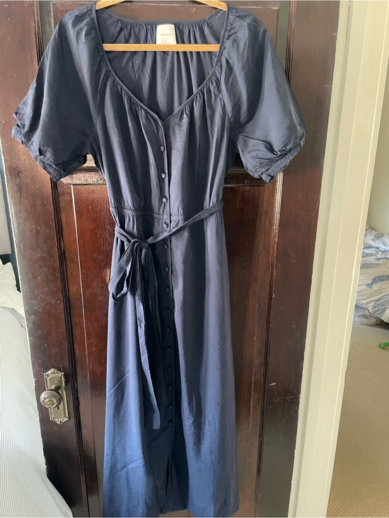 Reformation Dresses & Skirts - Reformation Navy Button-Front Tie-Waist midi/maxi Dress
